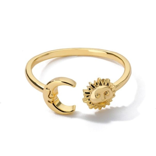 Anillo de mujer con luna D2737 dorado