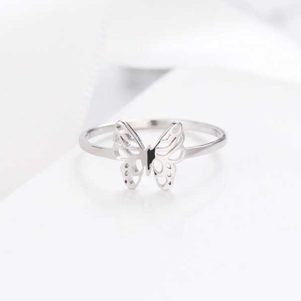 Anillo de mujer con mariposa D2711 plateado 9