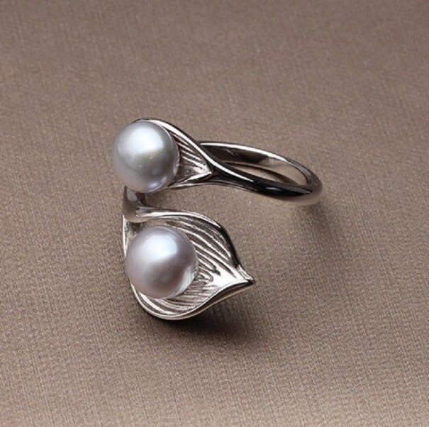 Anillo de mujer con perla D1148 3