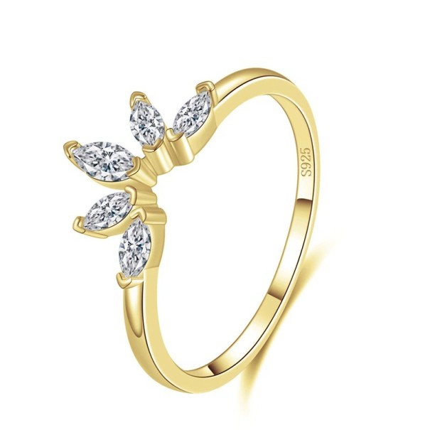 Anillo de mujer corona D1009 dorado 8
