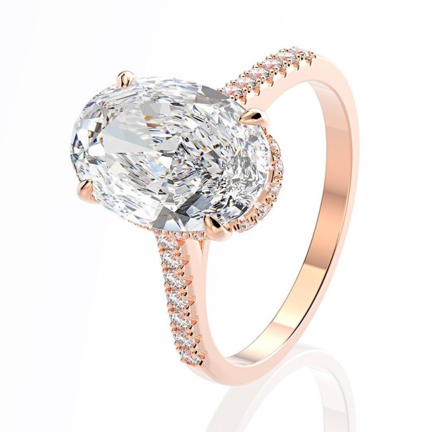 Anillo de mujer D1042 rosa viejo 10