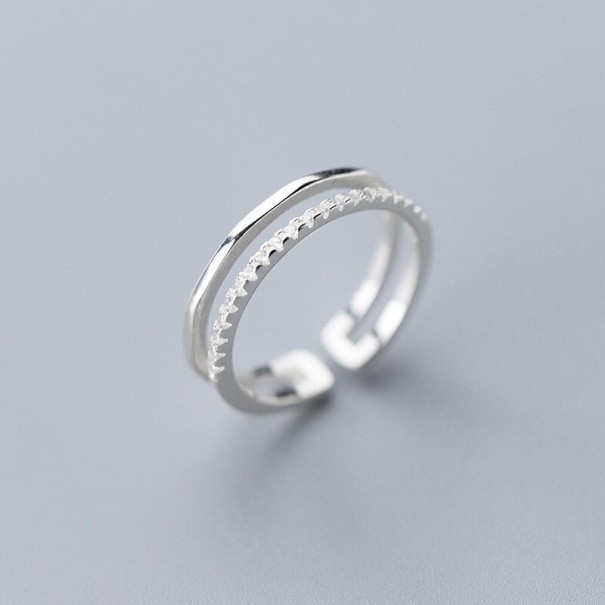 Anillo de mujer D1282 plateado