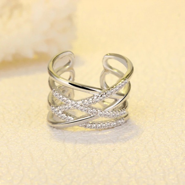 Anillo de mujer D1293 plateado