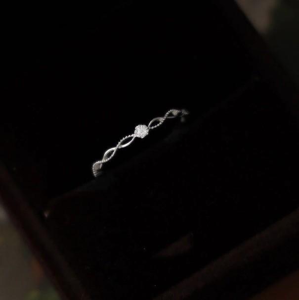 Anillo de mujer D1319 plateado