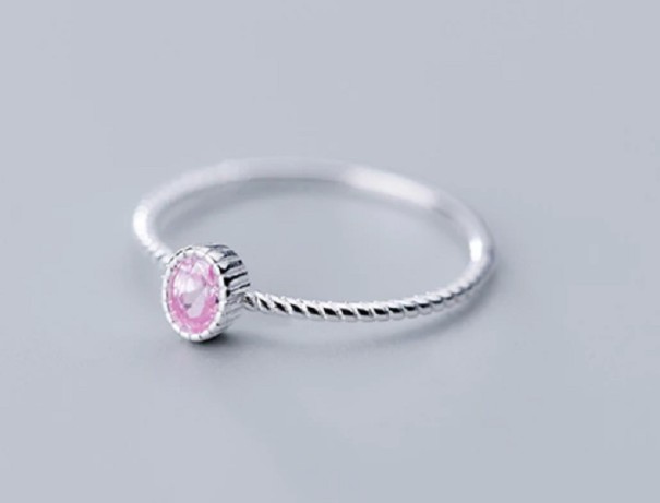Anillo de mujer D1895 rosa claro 6