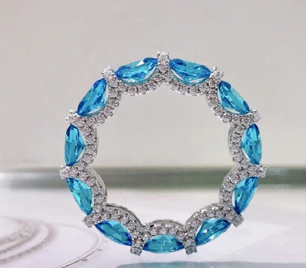 Anillo de mujer D2025 azul claro 7