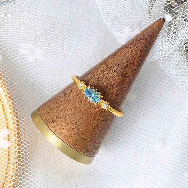 Anillo de mujer D2099 azul claro
