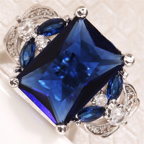Anillo de mujer D2122 azul oscuro 7