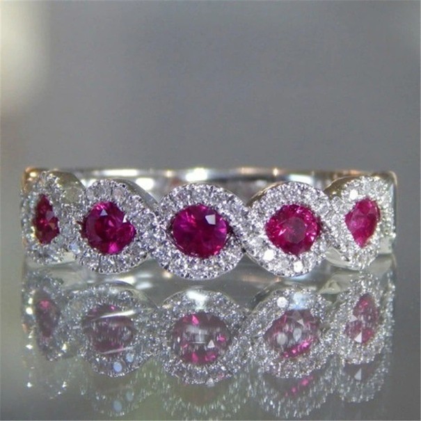 Anillo de mujer D2523 rosa oscuro 7