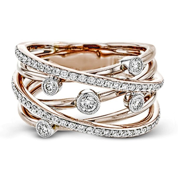 Anillo de mujer D2931 rosa viejo 9