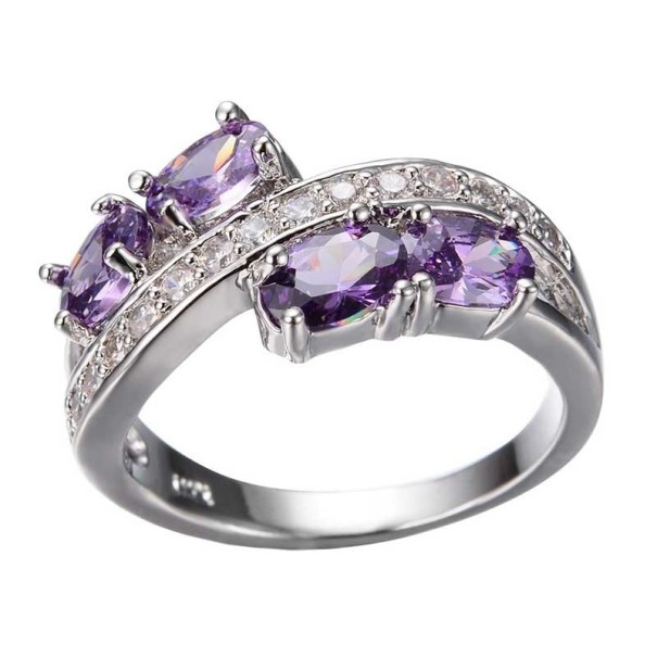 Anillo de mujer D2957 morado 8