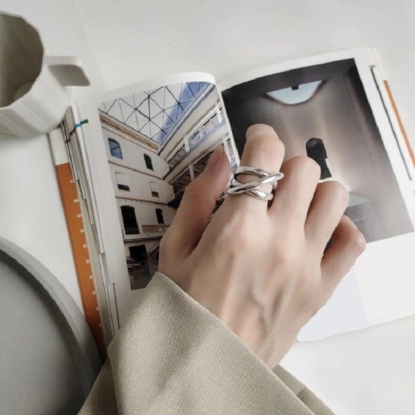 Anillo de mujer D873 plateado