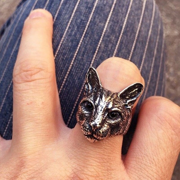 Anillo de mujer gato D2744 2