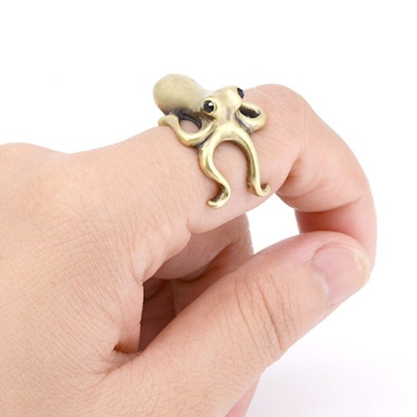 Anillo de pulpo bronce