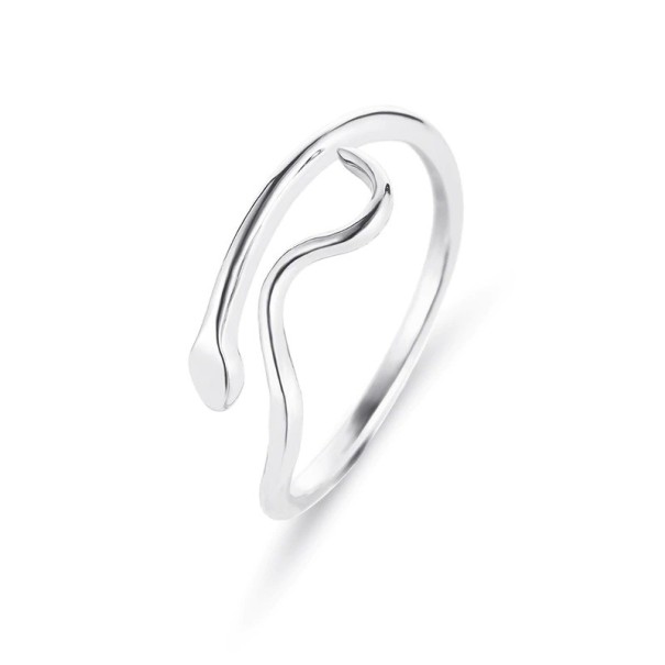 Anillo de serpiente para mujer D2859 plateado