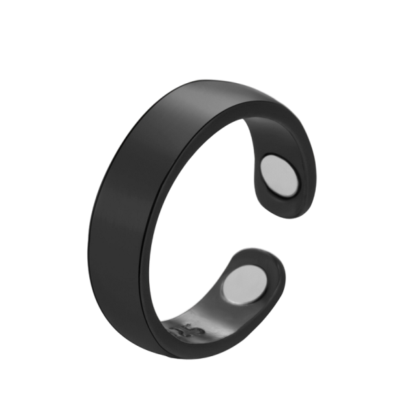 Anillo magnético con beneficios para la salud negro