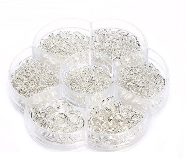 Anillos de unión para joyería 1450 uds. plateado