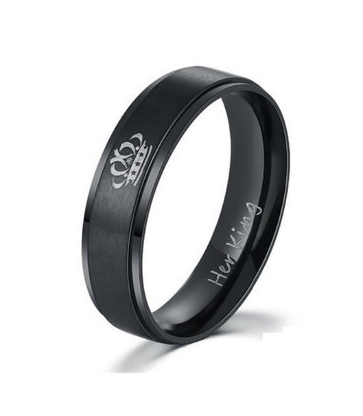 Anillos para parejas Rey y Reina J1580 negro 12 femenino
