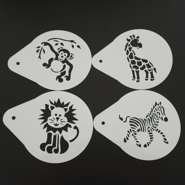 Animal Coffee Stencils 4 pcs 1