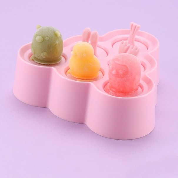 Animal Popsicle Maker C329 ljusrosa 2