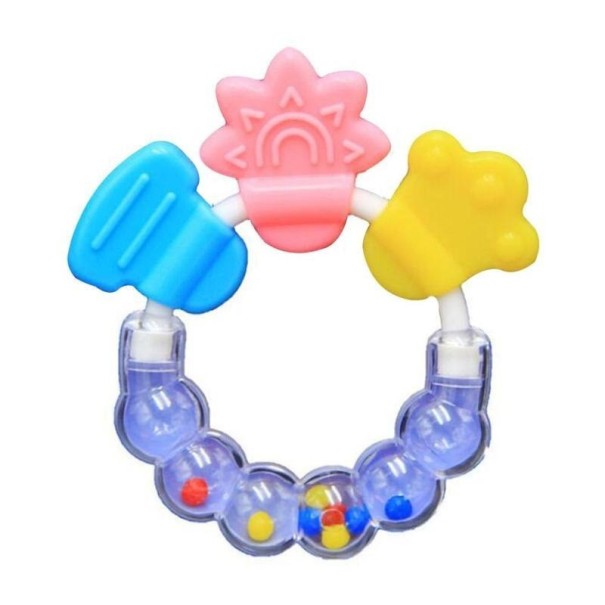 Anneau de dentition pour enfants avec liquide J1875 bleu