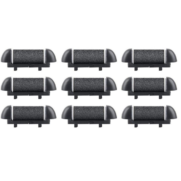 Ανταλλακτική κεφαλή για ηλεκτρική λίμα για πτέρνες μαύρο 9 τεμ