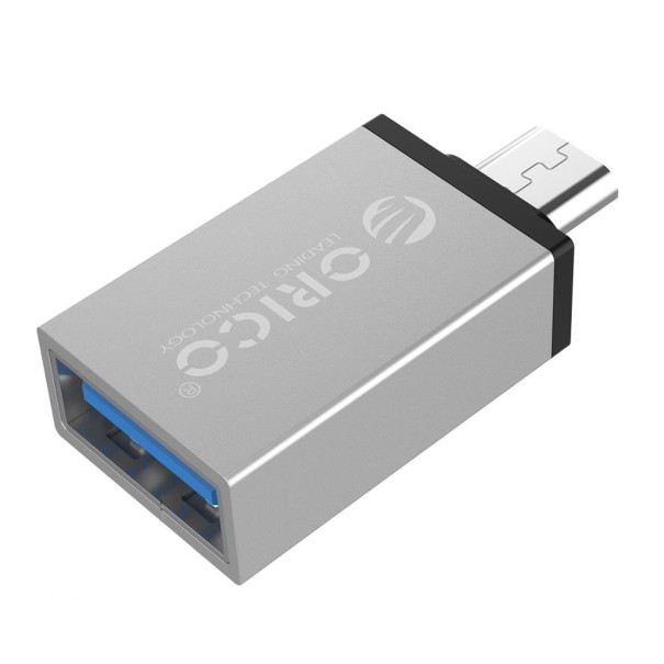 Αντάπτορας για Micro USB σε USB 3.0 ασημί