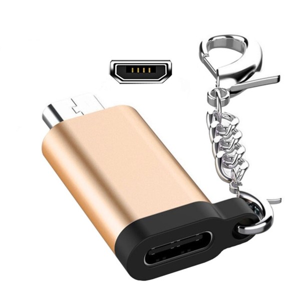 Αντάπτορας Micro USB σε USB-C K123 χρυσό