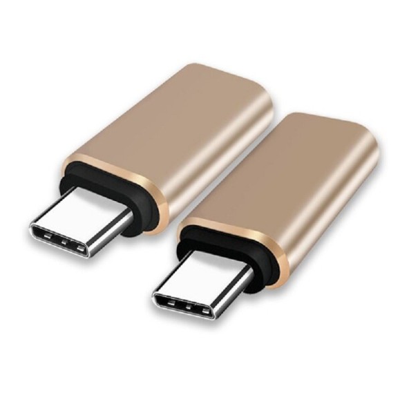 Αντάπτορας USB-C σε Apple iPhone lightning 2 τεμάχια χρυσό