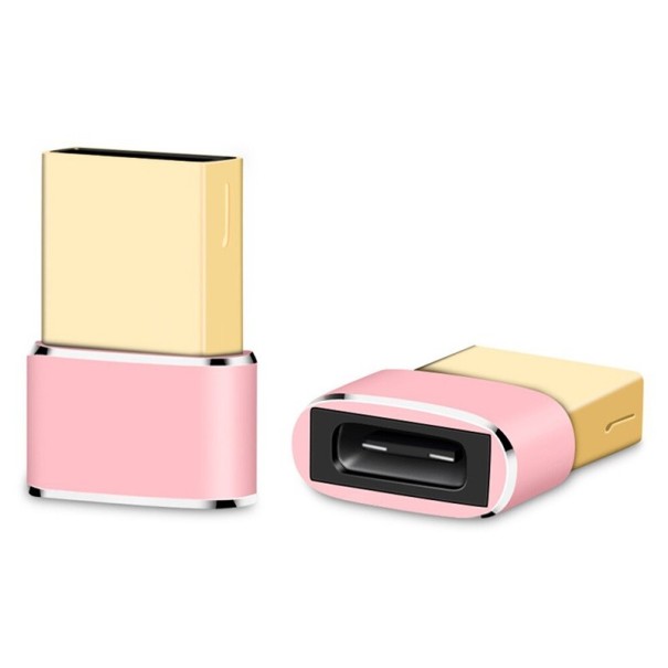 Αντάπτορας USB σε USB-C ροζ