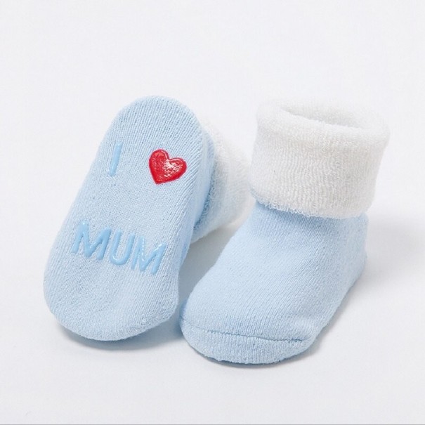 Anti-Rutsch-Socken für Kinder A1496 hellblau 3-6 Monate