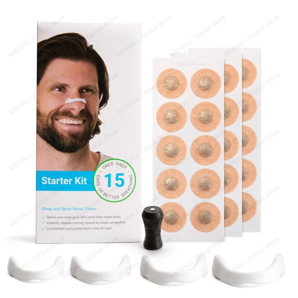 Anti-snarkning Kit Näsvidgare och magnetiska näsremsor Snarkning Reducering Förbättrad andning Bättre sömn Öppna luftvägar