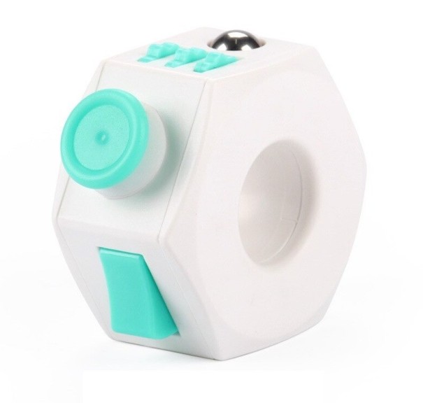 Anti-stress vinger speelgoed turquoise