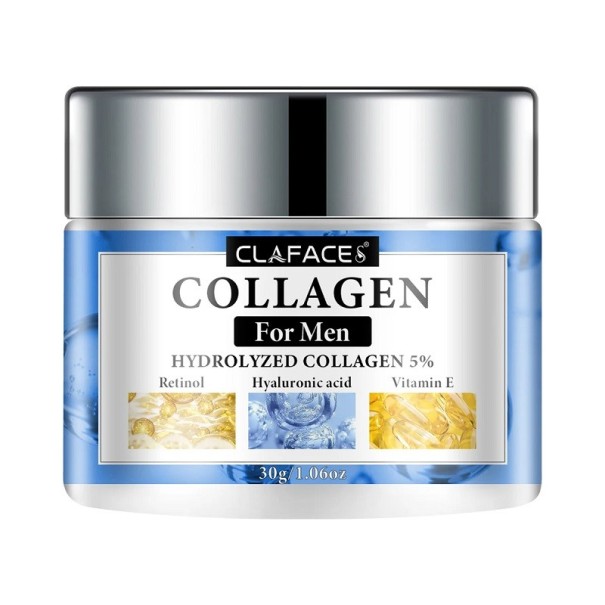 Antirynkecreme til mænd med retinol og kollagen 30 g Fugtgivende, opstrammende pleje Hudregenerering Reduktion af fine linjer Dybdegående næring 1
