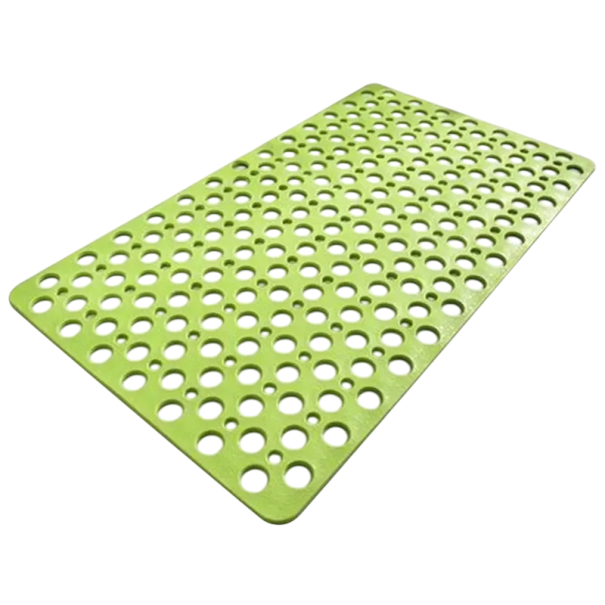Antislip badmat 70x38 cm met zuignappen en afvoergaten Eenvoudig te reinigen badmat Badkameraccessoires groen