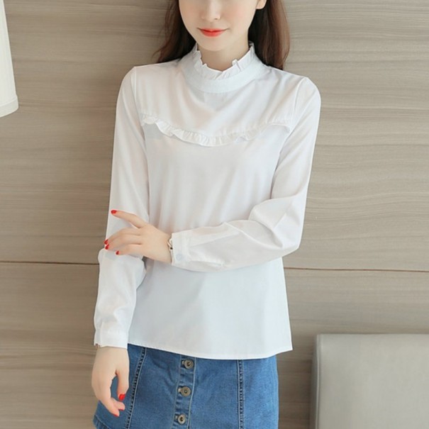 Antonella blouse met lange mouwen lichtblauw L
