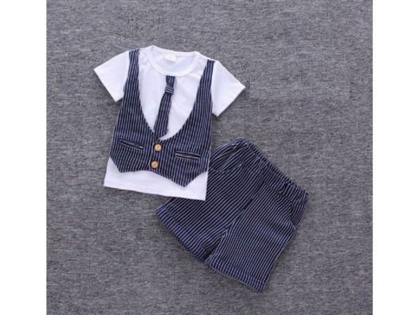 Anzug-Set für Jungen mit Krawatte J1335 blau 2