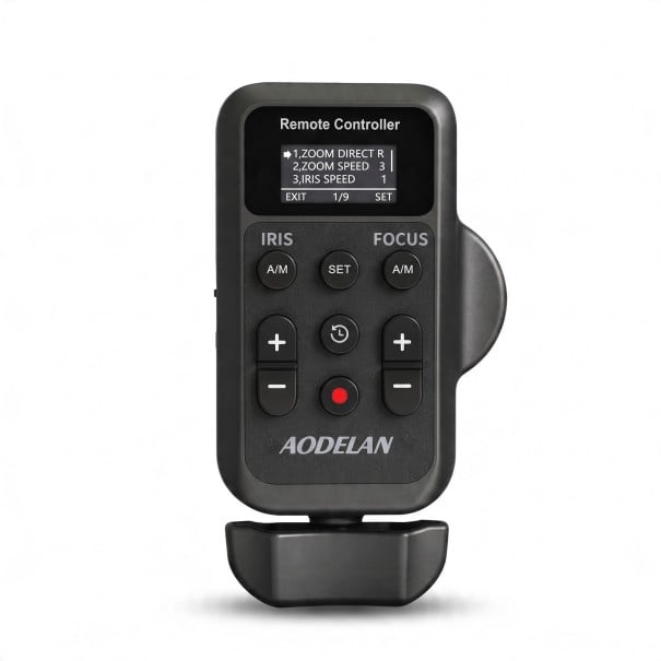 AODELAN ZC-3 vezeték nélküli távirányító zoomhoz Canon videokamerához, zoom, élesség és rekesz kijelzővel, fekete, állványról való felvételhez 1