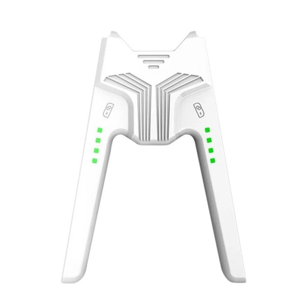 Aolion Portable Charging Grip for Nintendo Switch OLED Joy-Con Gamepad Charging Handle with LED Indicator Audio Function Plug and Play white
