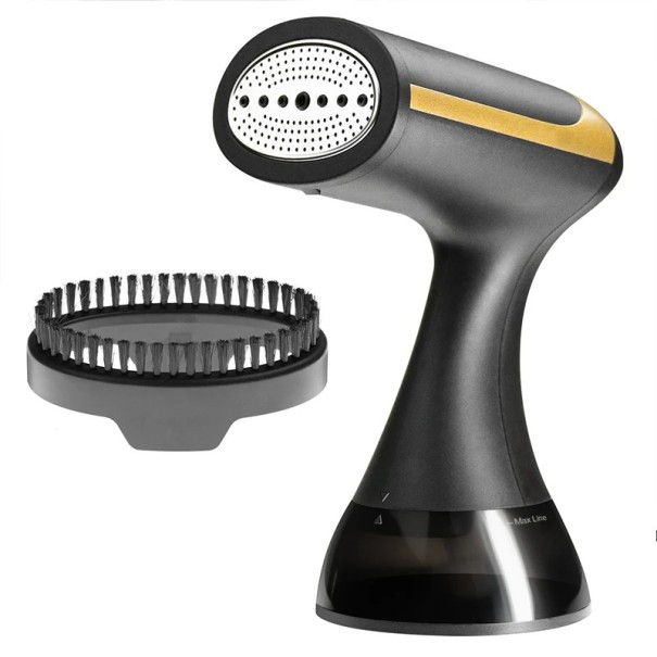 Aparat de călcat manual cu abur pentru haine, 1500W, 350ml, alb sau negru, cu priză UE, călcare rapidă cu abur, 130°C negru
