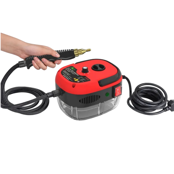 Aparat de curatat cu abur 900 ml 220 V Aparat de curatat cu abur manual pentru masina, bucatarie, baie 19 x 15 x 13 cm roșu
