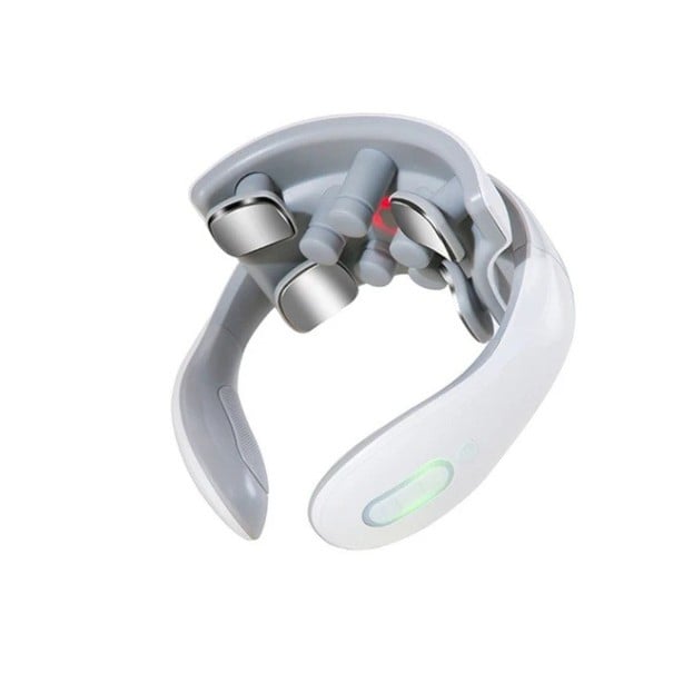 Aparelho de massagem vibratório e aquecedor melhorado para o pescoço e costas com pulsos TENS Dispositivo de massagem ergonómico 42 °C Relaxamento 1