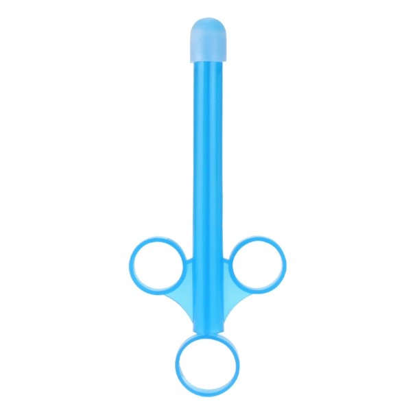 Aplicator de lubrifiant in seringa de 10 ml pentru uz anal si vaginal, dozare precisa, aplicare usoara, design igienic, ambalaj discret albastru