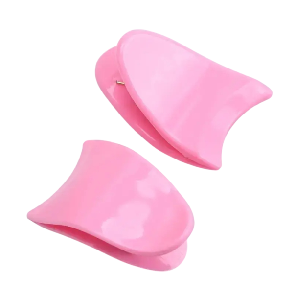 Aplikador de pestañas postizas 6 x 3,5 cm Clip para extensión precisa Pinza para pestañas 2 unidades Herramienta de plástico para fácil aplicación 1