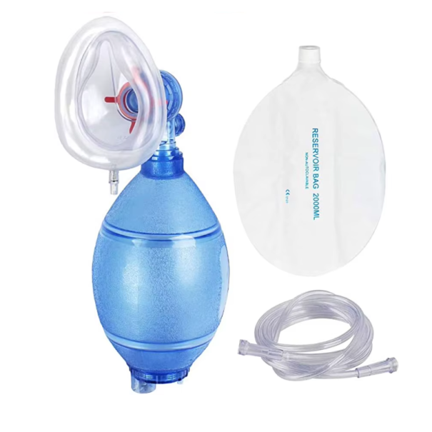 Appareil de réanimation manuel pour adultes 2000 ml Sans latex Premiers secours sac de ventilation Outil de sauvetage d'urgence 1