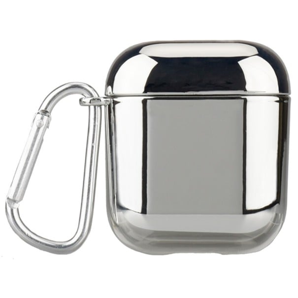 Apple Airpods 1/2 -kotelo karbiinihaalla hopeinen