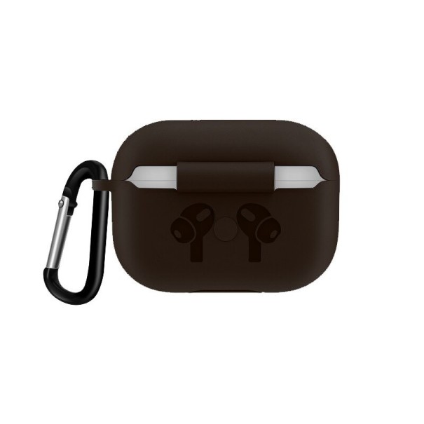 Apple Airpods Pro etui med karabinhage K2157 mørkebrun