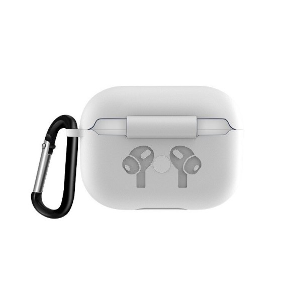 Apple Airpods Pro -kotelon suojus karabiinihaalla K2157 valkoinen