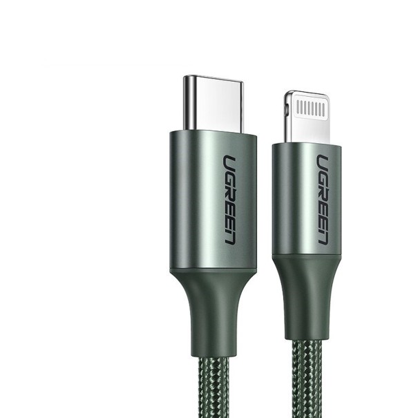 Apple Lightning naar USB-C-datakabel legergroen
