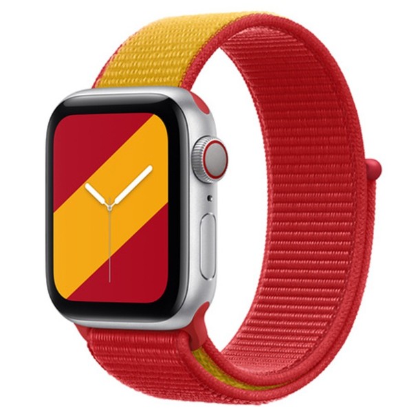 Apple-Watch-Armband aus Nylon mit Spanien-Flagge, 42 mm/44 mm/45 mm 1